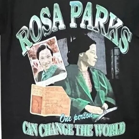 Rosa Parks One Person Can Change The World Graphic T Shirt Tee S Black Green - Picture 2 of 15